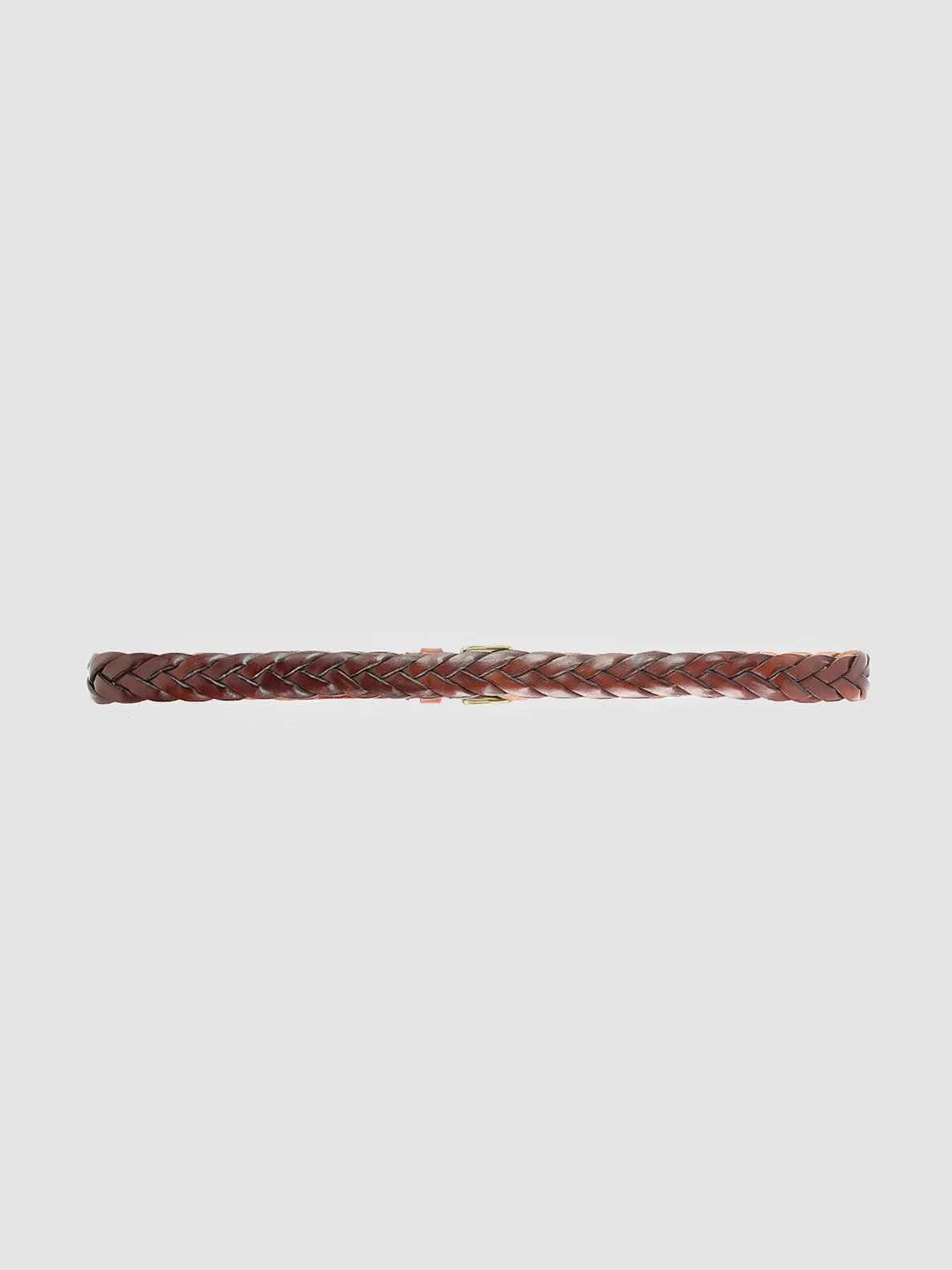 OC STRIP 20 - Brown Woven Leather Belt