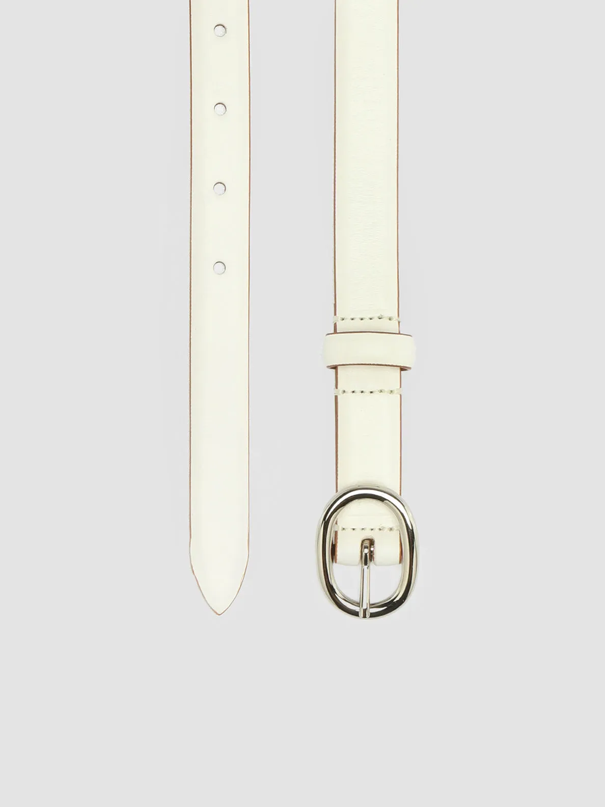 OC STRIP 56 - White Leather Belt