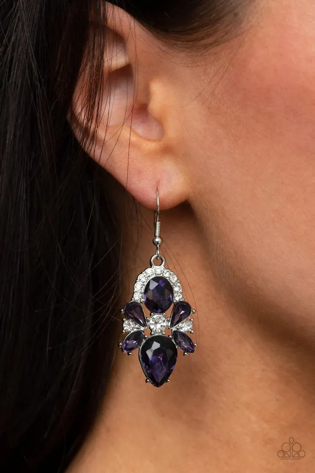 Paparazzi Earring ~ Stunning Starlet - Purple