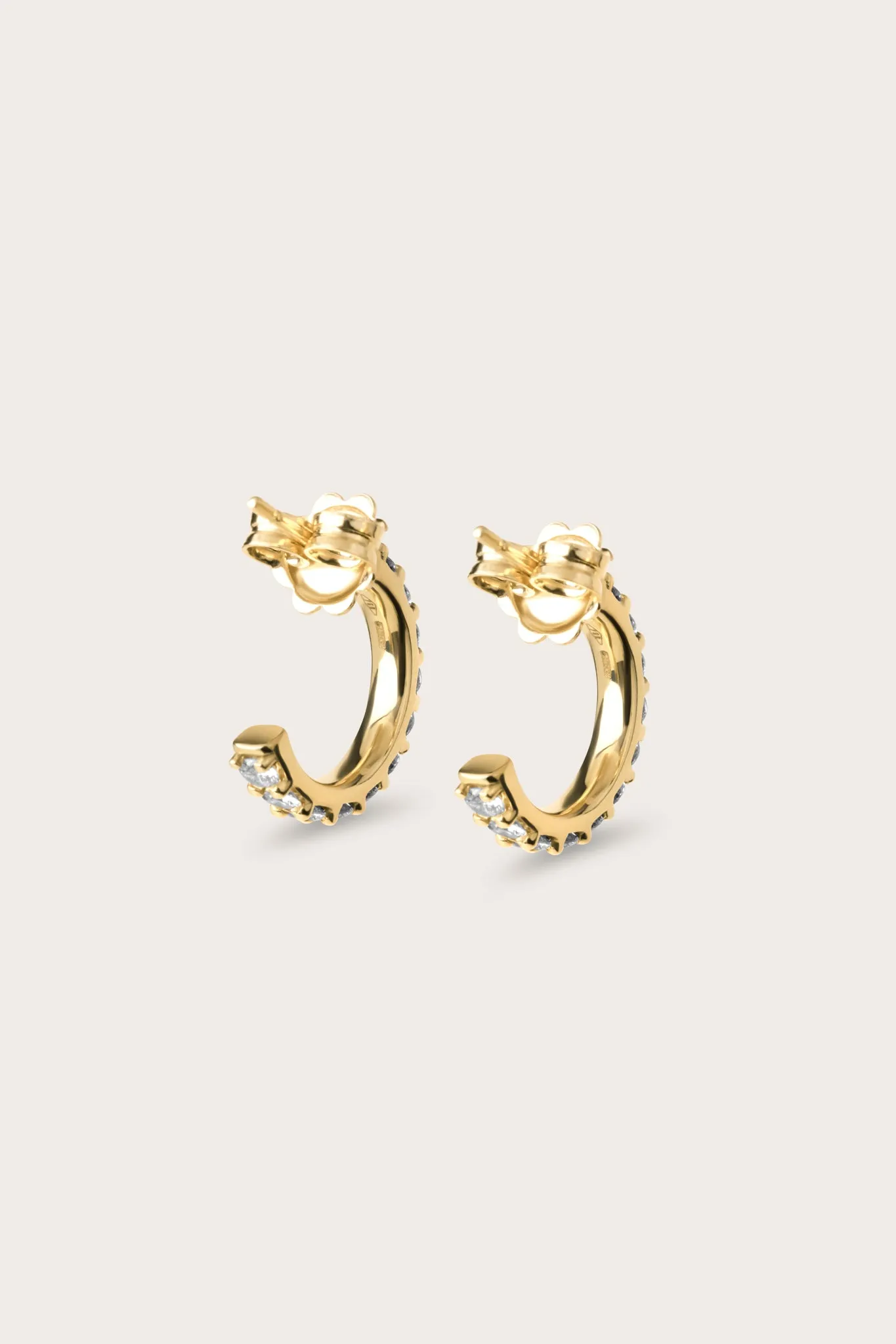 Pavé Diamond Hoops Large