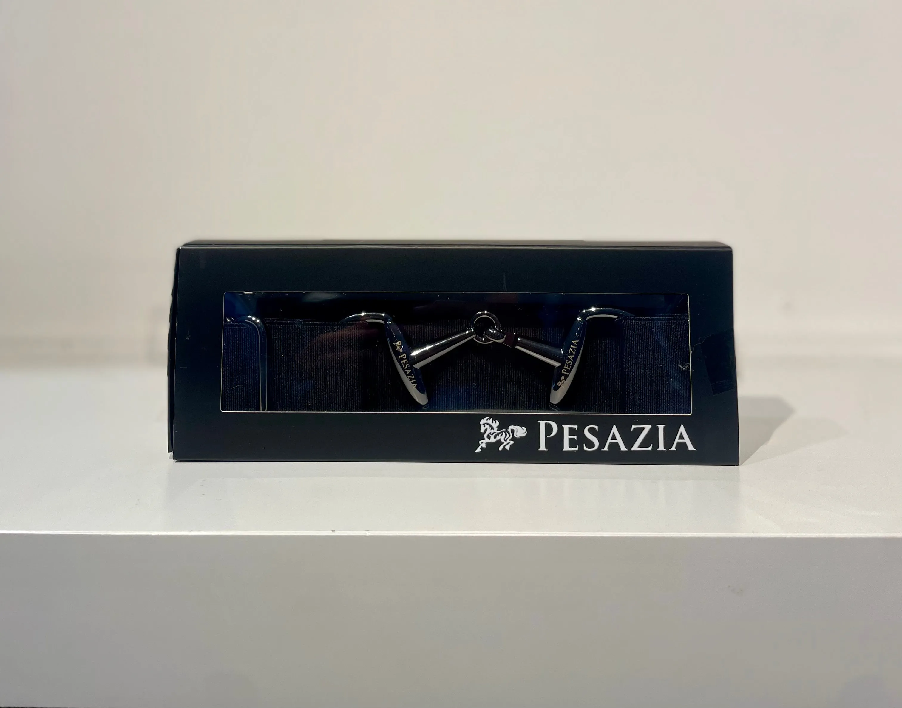 Pesazia - Logo Stretch Bit Belts - Black w/ Black Snaffle Bit