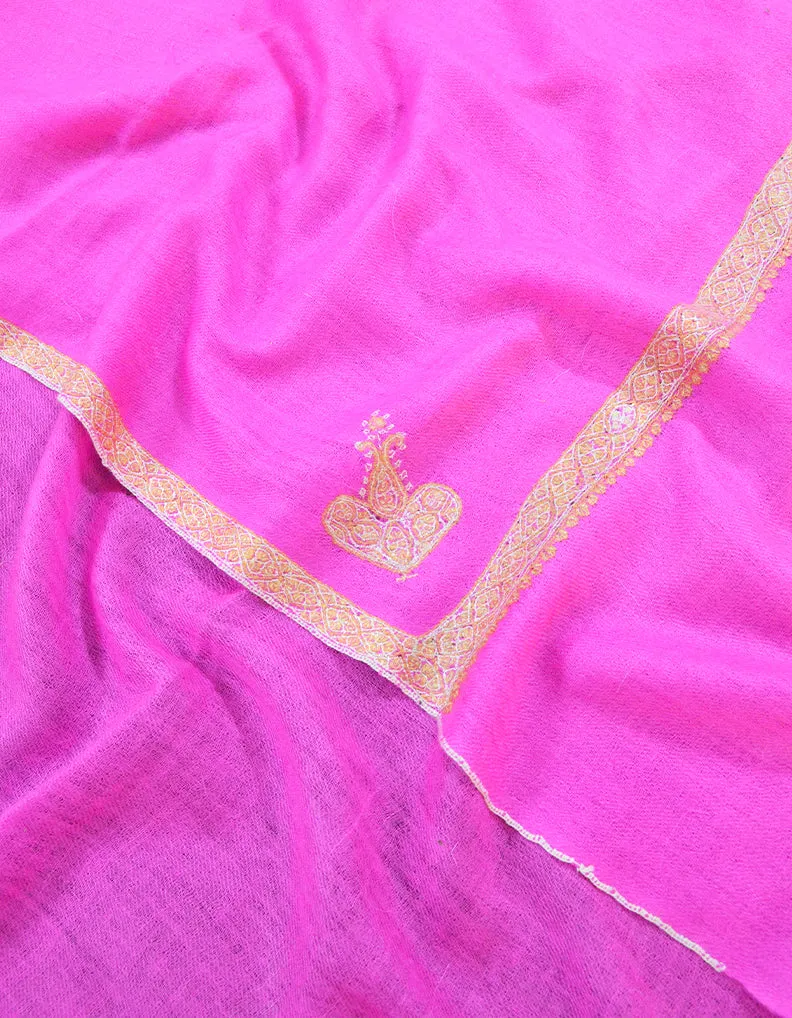 Pink Embroidery Pashmina Stole 7341