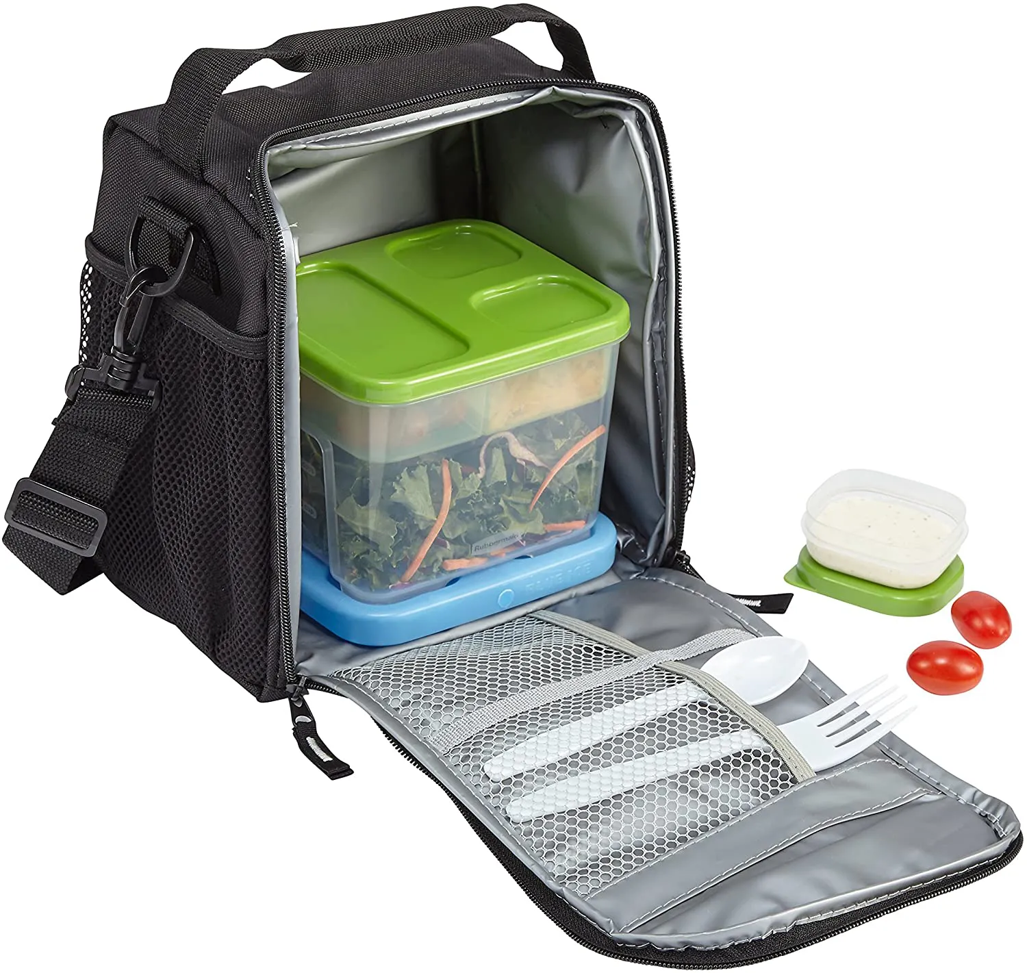 Rubbermaid LunchBlox Lunch Bag, Medium, Black Etch