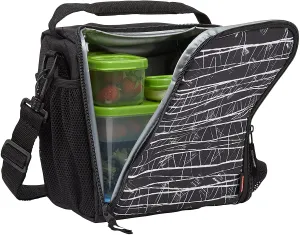 Rubbermaid LunchBlox Lunch Bag, Medium, Black Etch