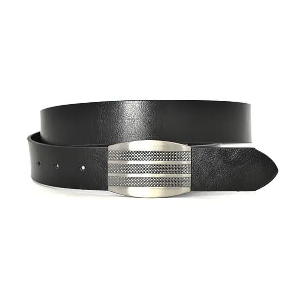 SAEGER - Mens Black Leather Reversible Belt