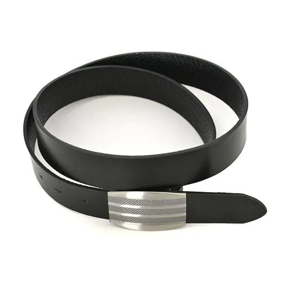 SAEGER - Mens Black Leather Reversible Belt