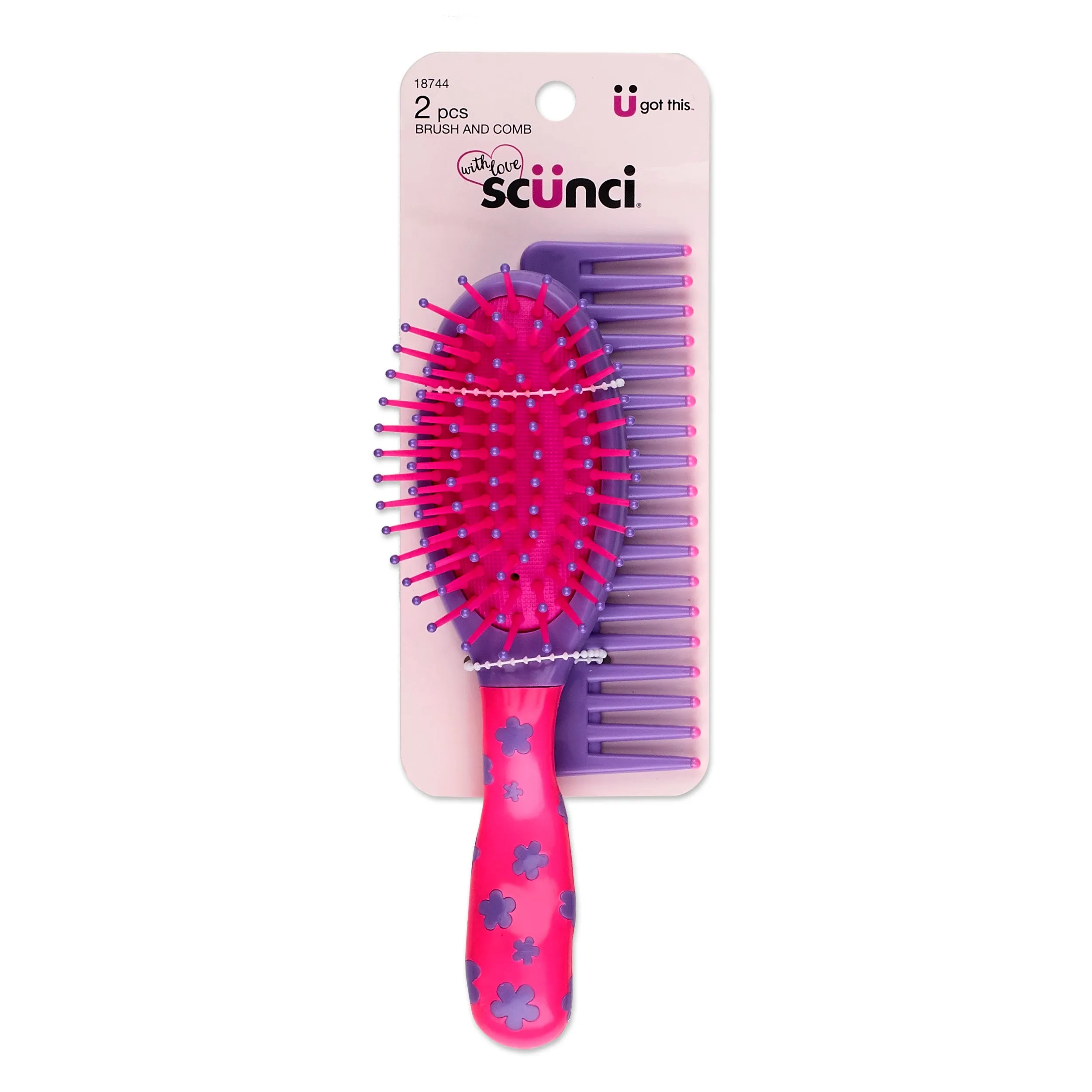 Scünci Girl Cushion Brush & Comb Set