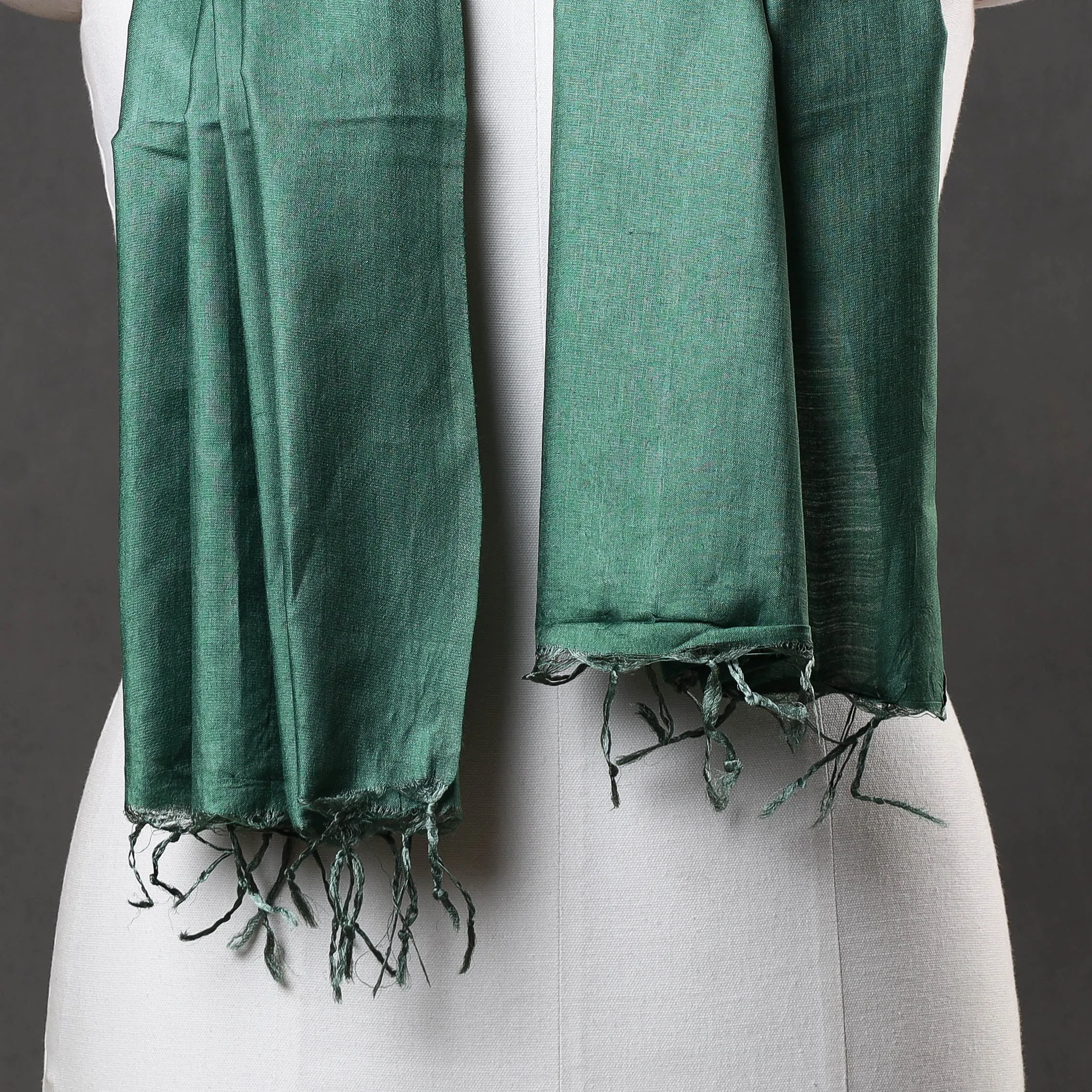 Sea Green Vidarbha Pure Tussar Silk Cotton Handloom Stole