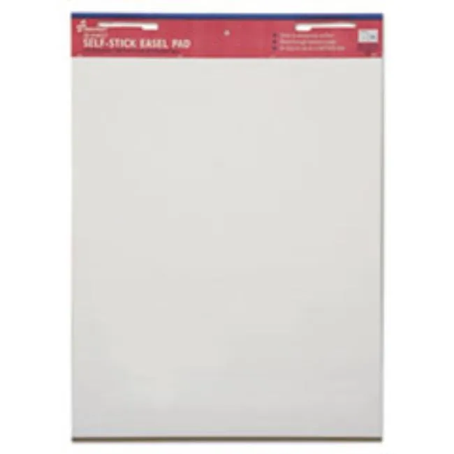 SELF STICK EASEL PAD, UNRULED, 25 X 30, WHITE, 30 SHEETS, Sold in PACKS OF 2