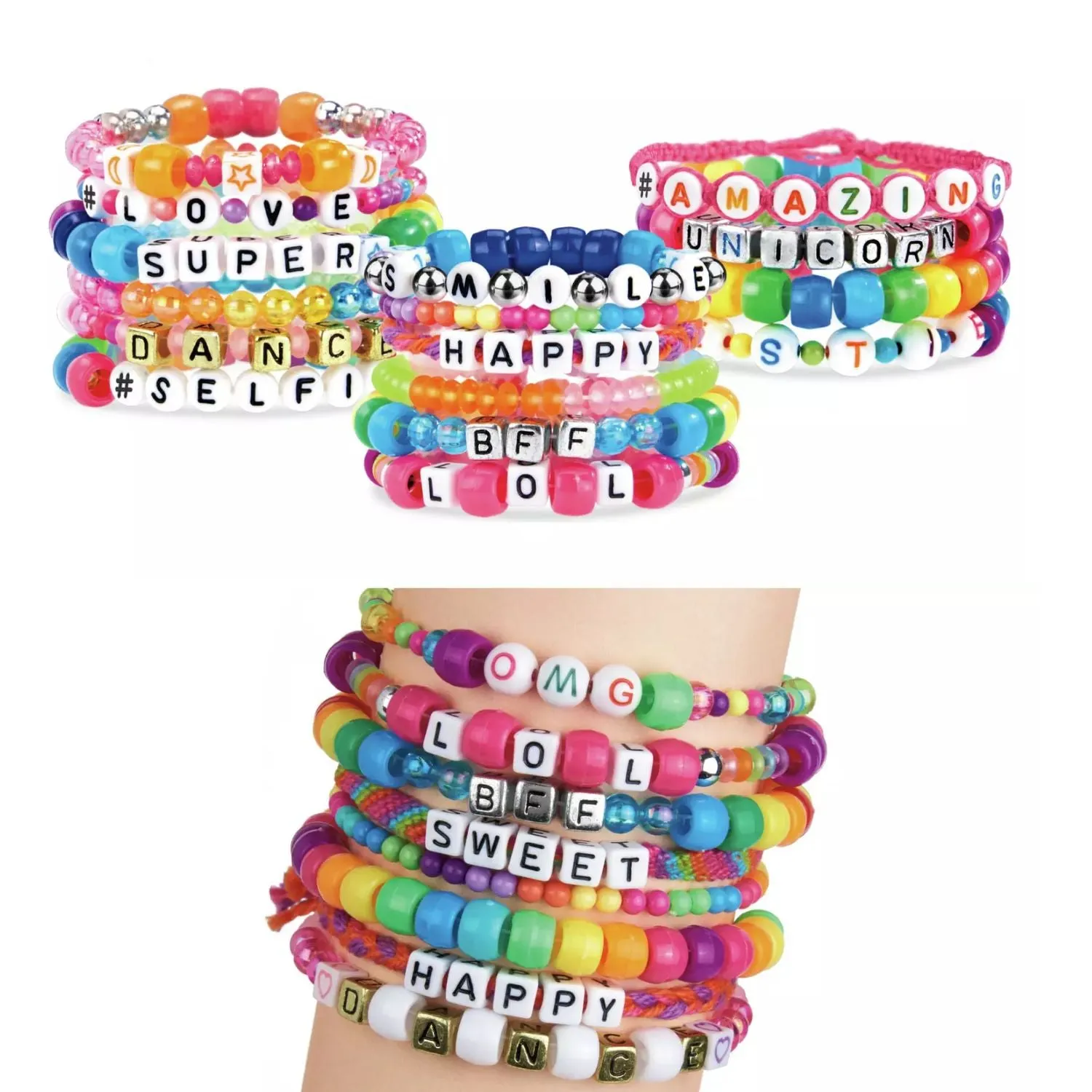 Shimmer N Sparkle ABC Fashion Bead Bracelet