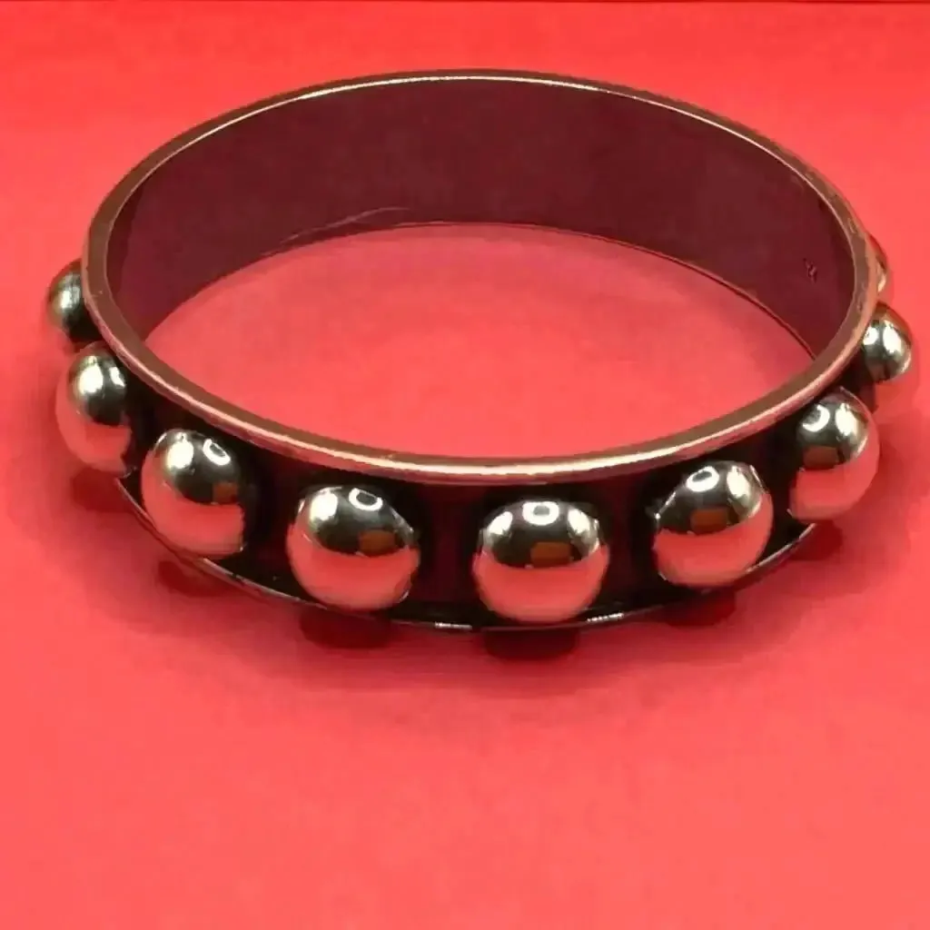 Stunning Taxco sterling circle bracelet