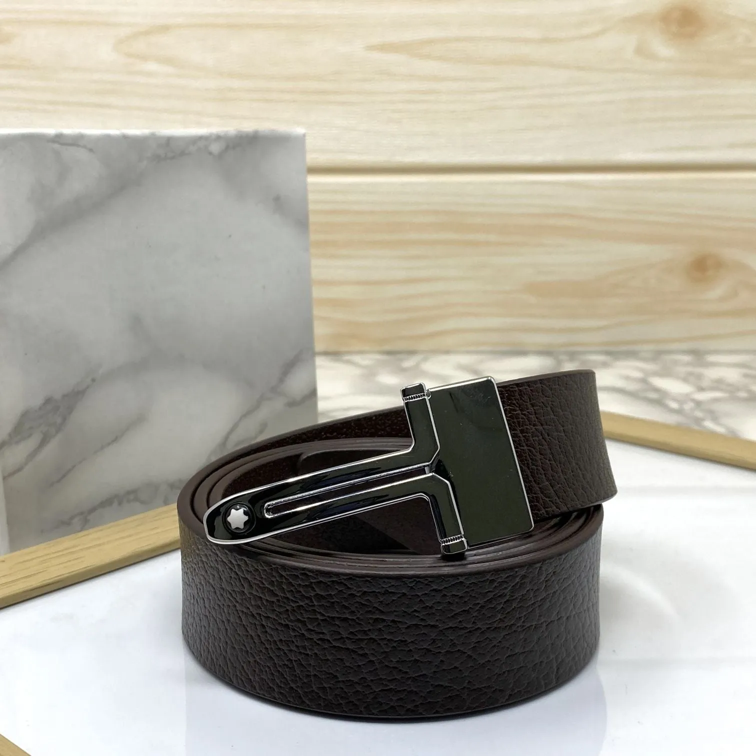 T-Shape Formal and Casual Leather Strap Belt-JonasParamount