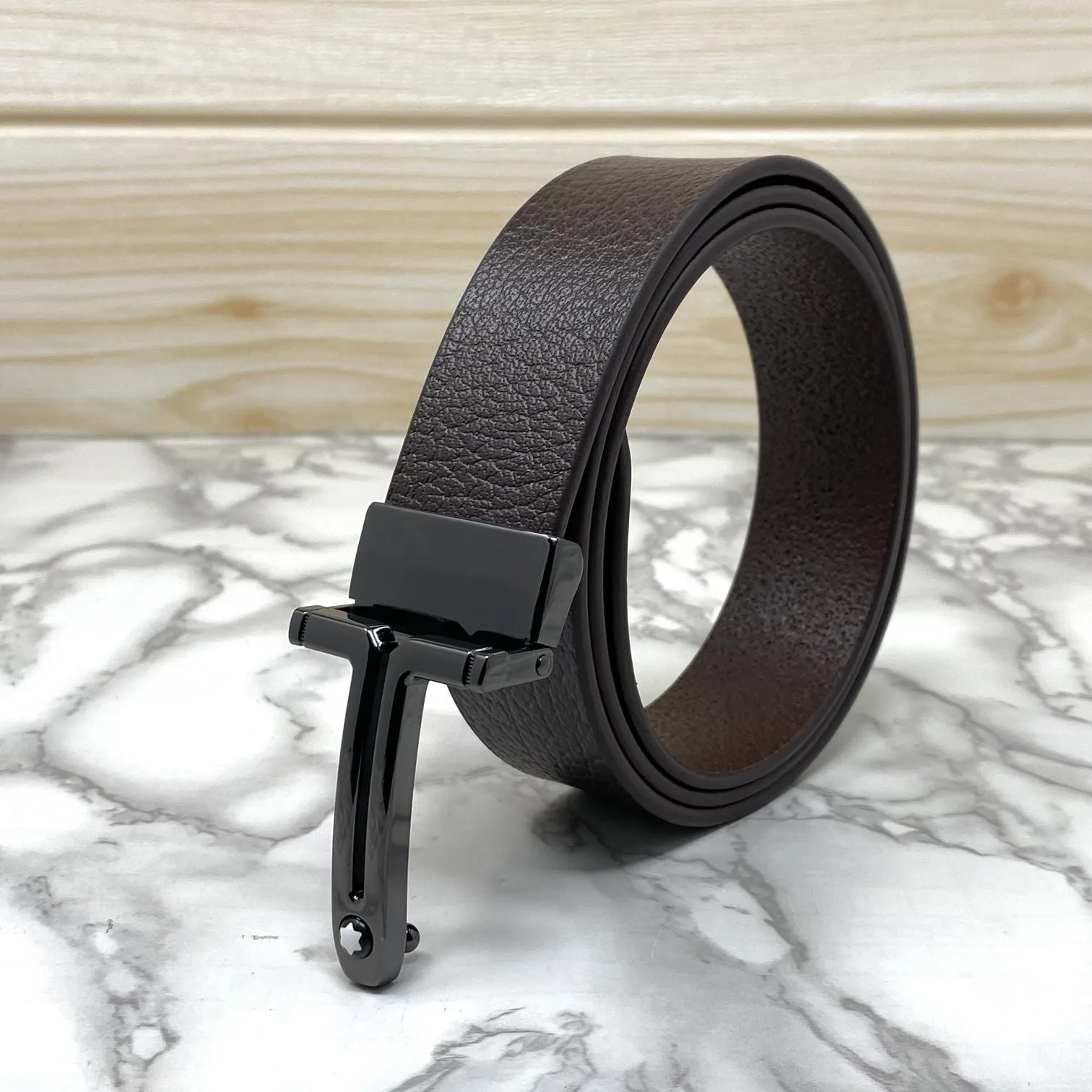 T-Shape Formal and Casual Leather Strap Belt-JonasParamount