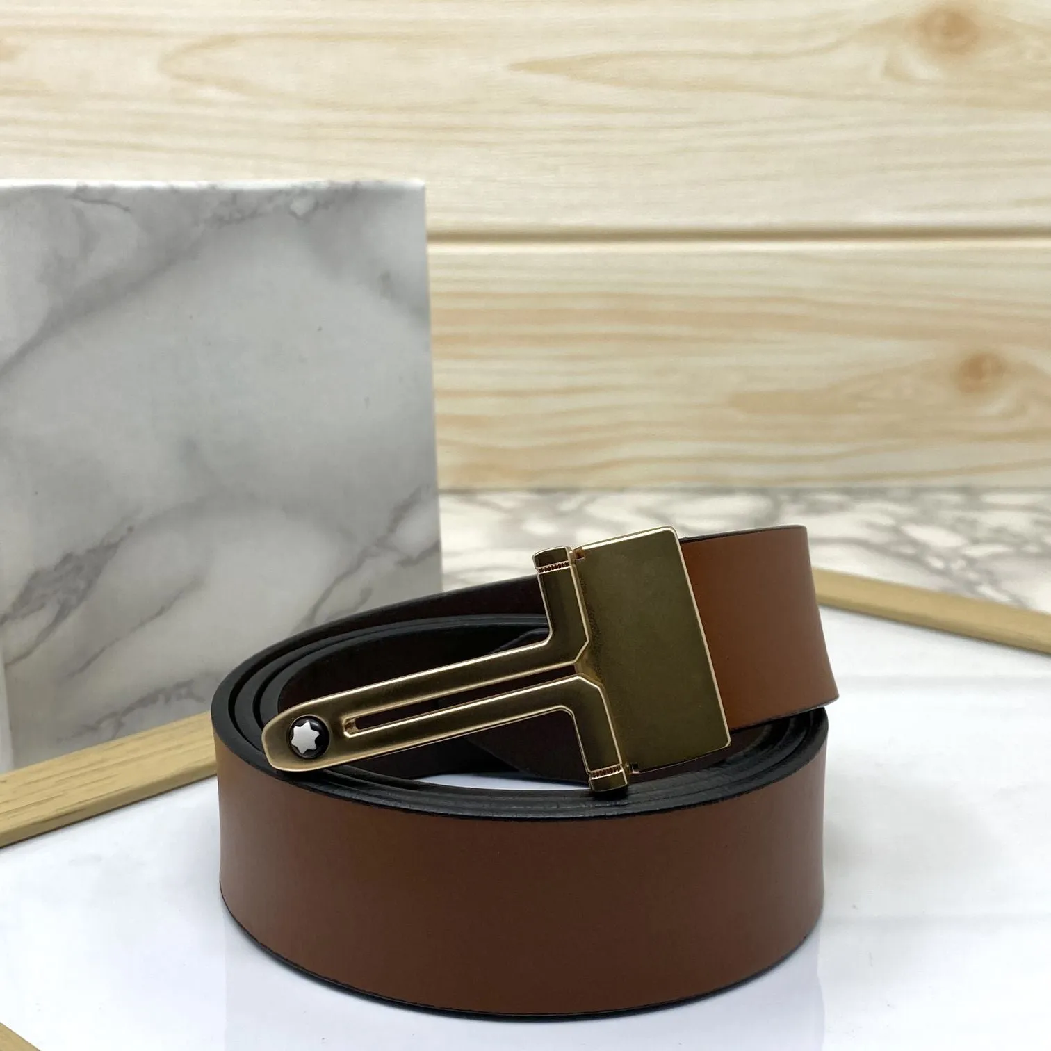 T-Shape Formal and Casual Leather Strap Belt-JonasParamount