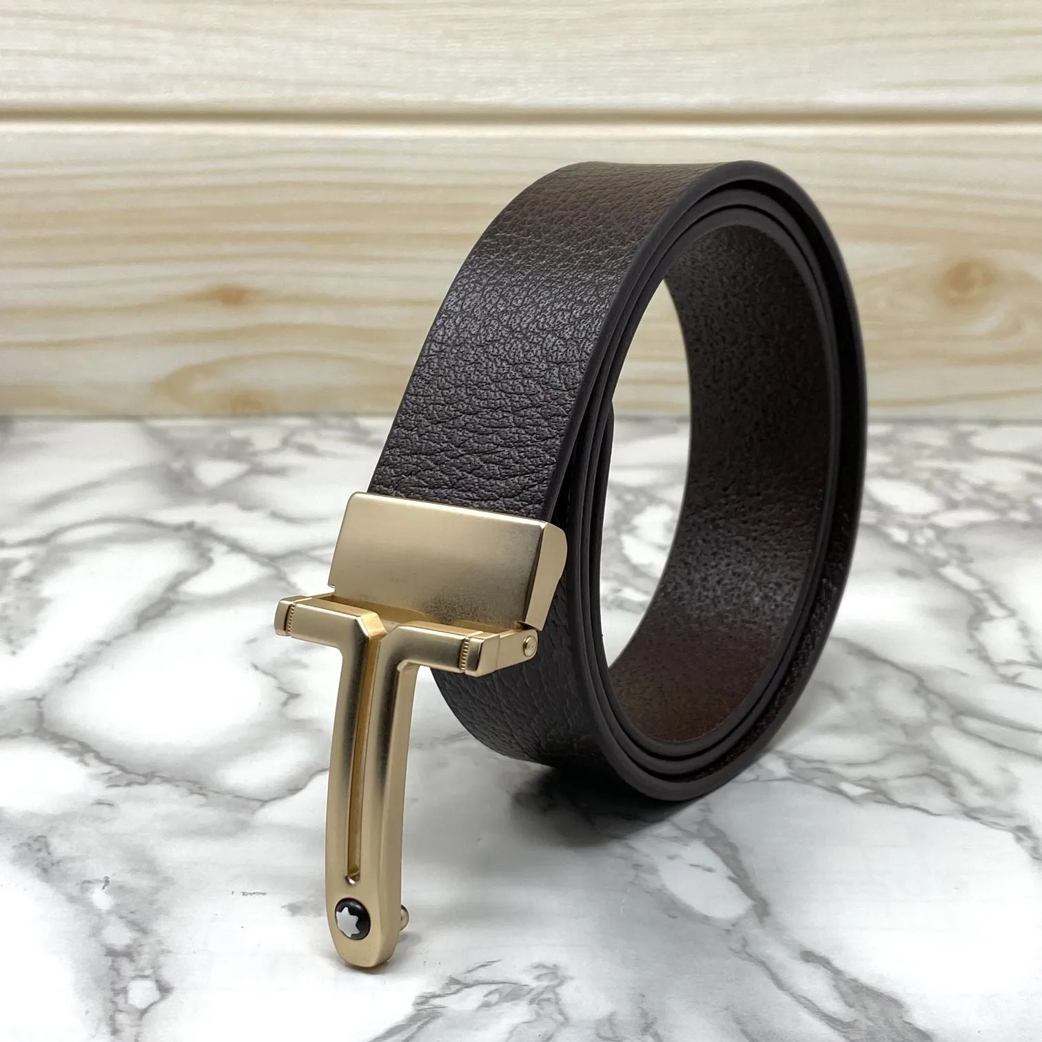 T-Shape Formal and Casual Leather Strap Belt-JonasParamount