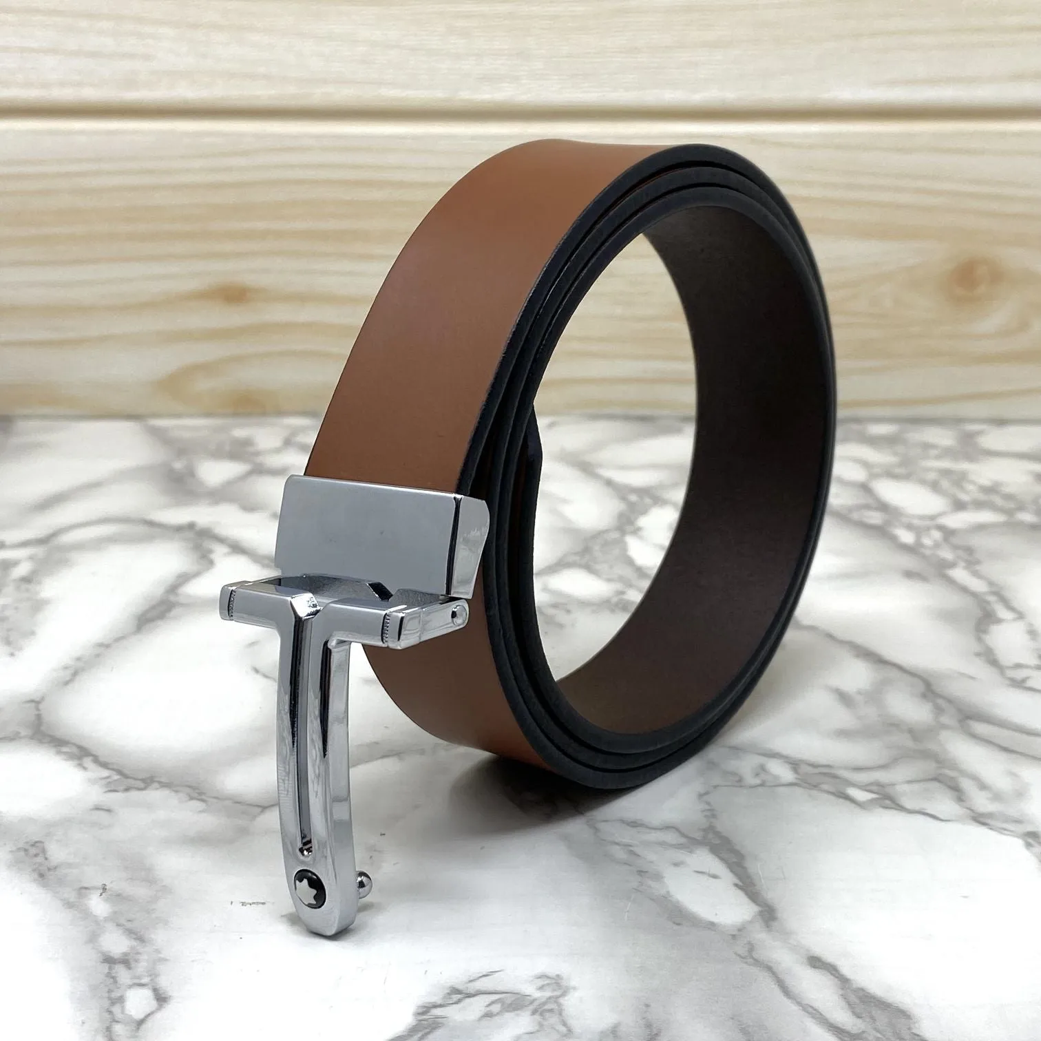 T-Shape Formal and Casual Leather Strap Belt-JonasParamount