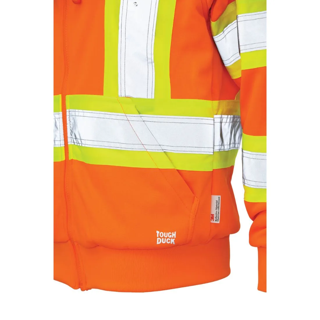 Tough Duck Women's Fleece High Visibility Safety Hoodie SJ42 - Orange