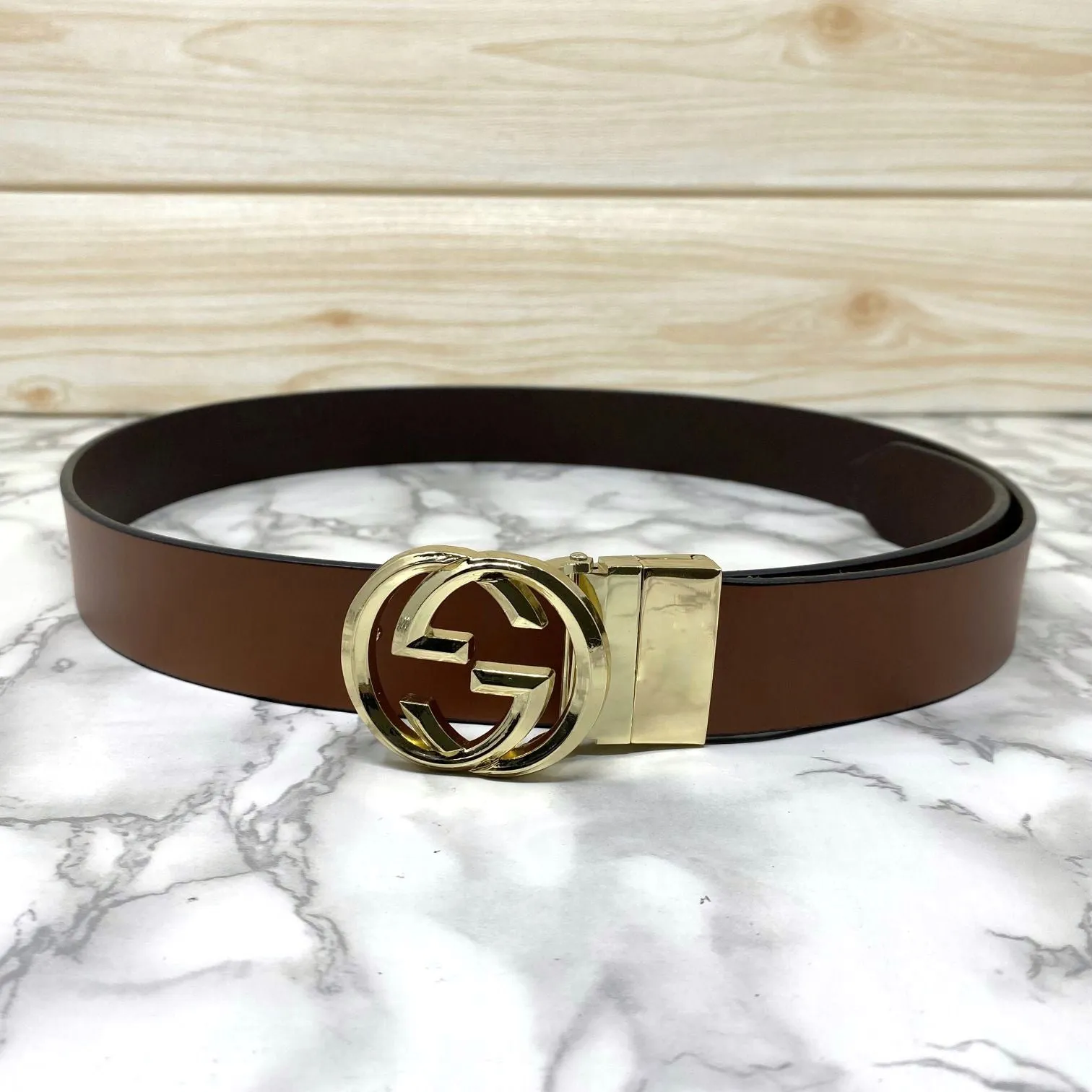 Trendy Round Leather Strap Belt For Men-JonasParamount