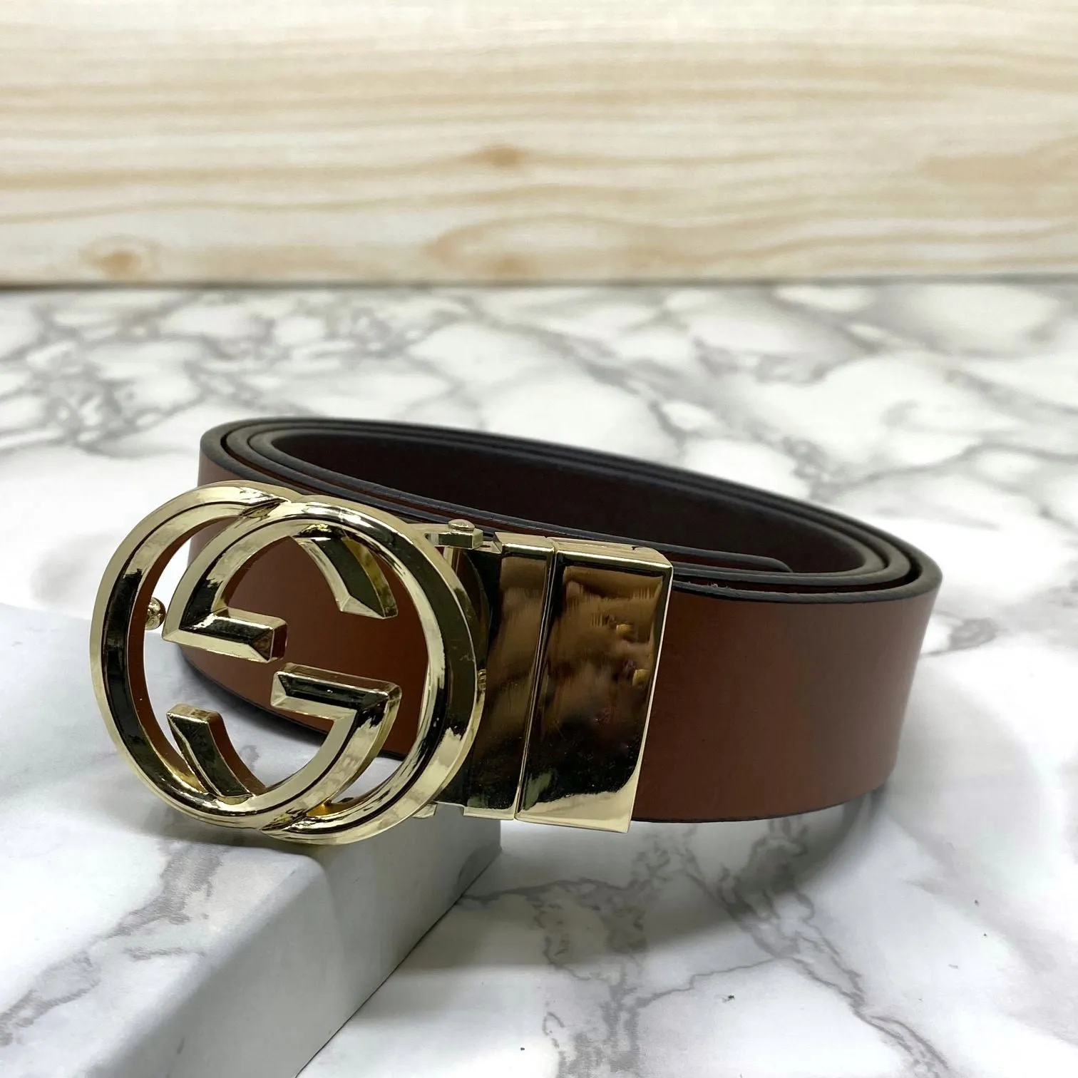 Trendy Round Leather Strap Belt For Men-JonasParamount