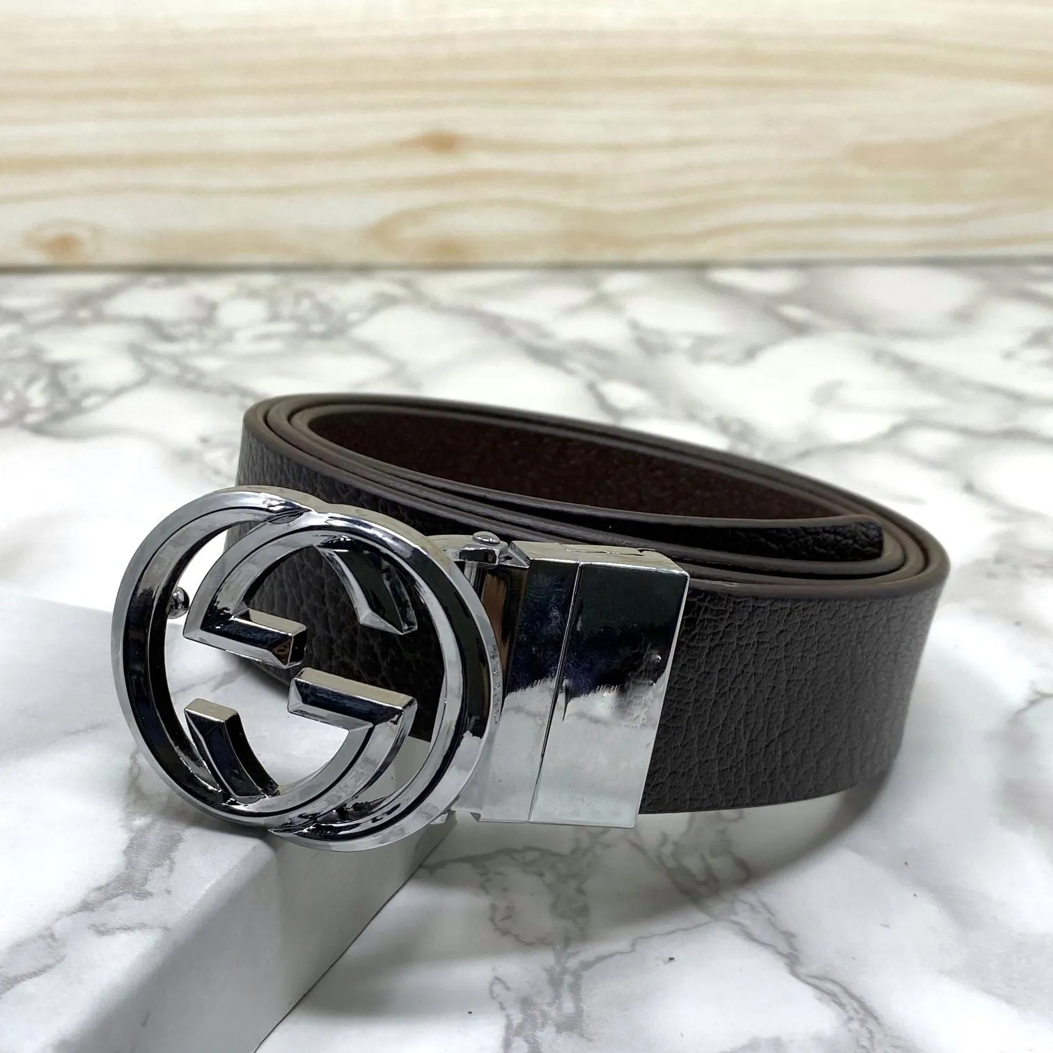 Trendy Round Leather Strap Belt For Men-JonasParamount