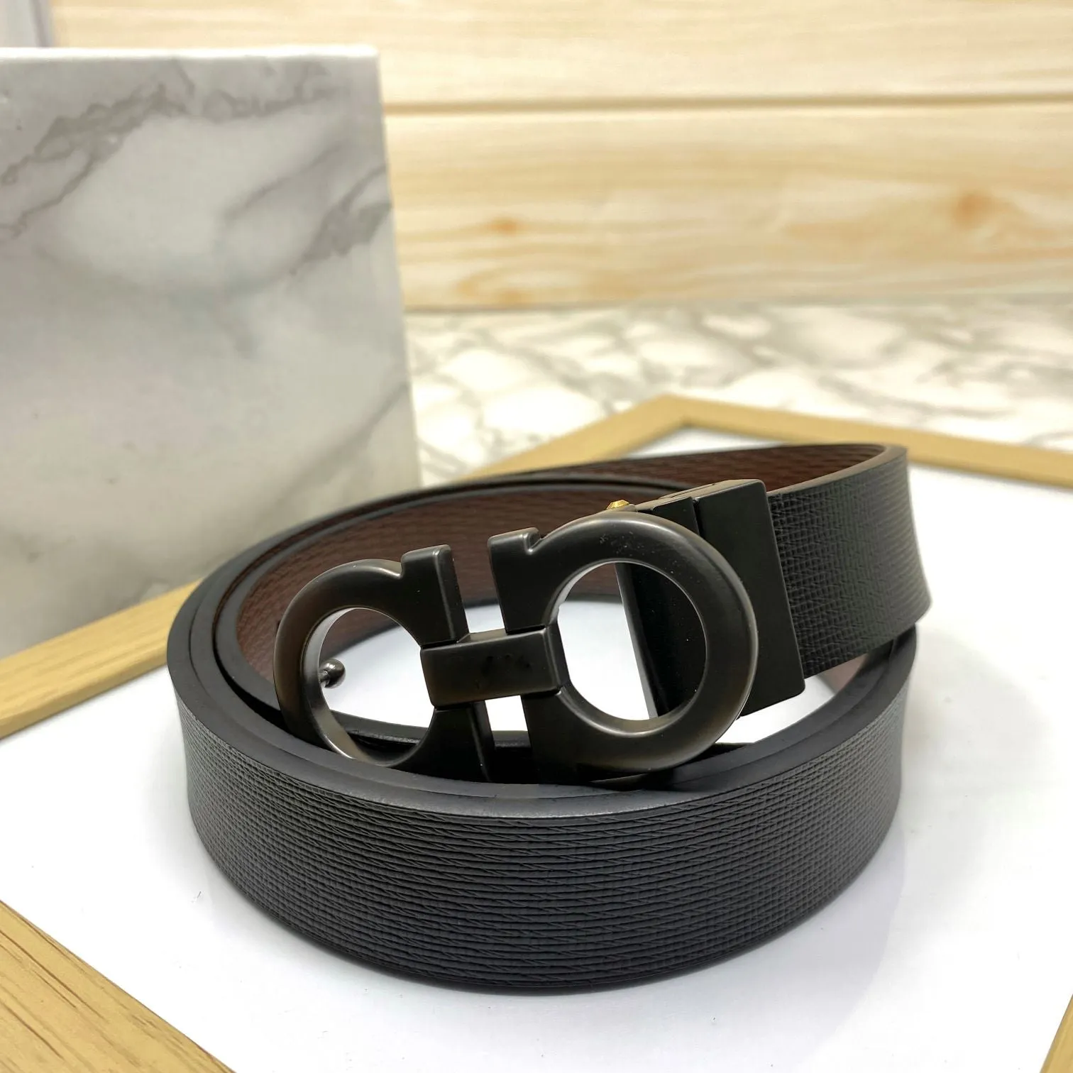 Trendy Small Design Reversible Strap Belt For Men-JonasParamount