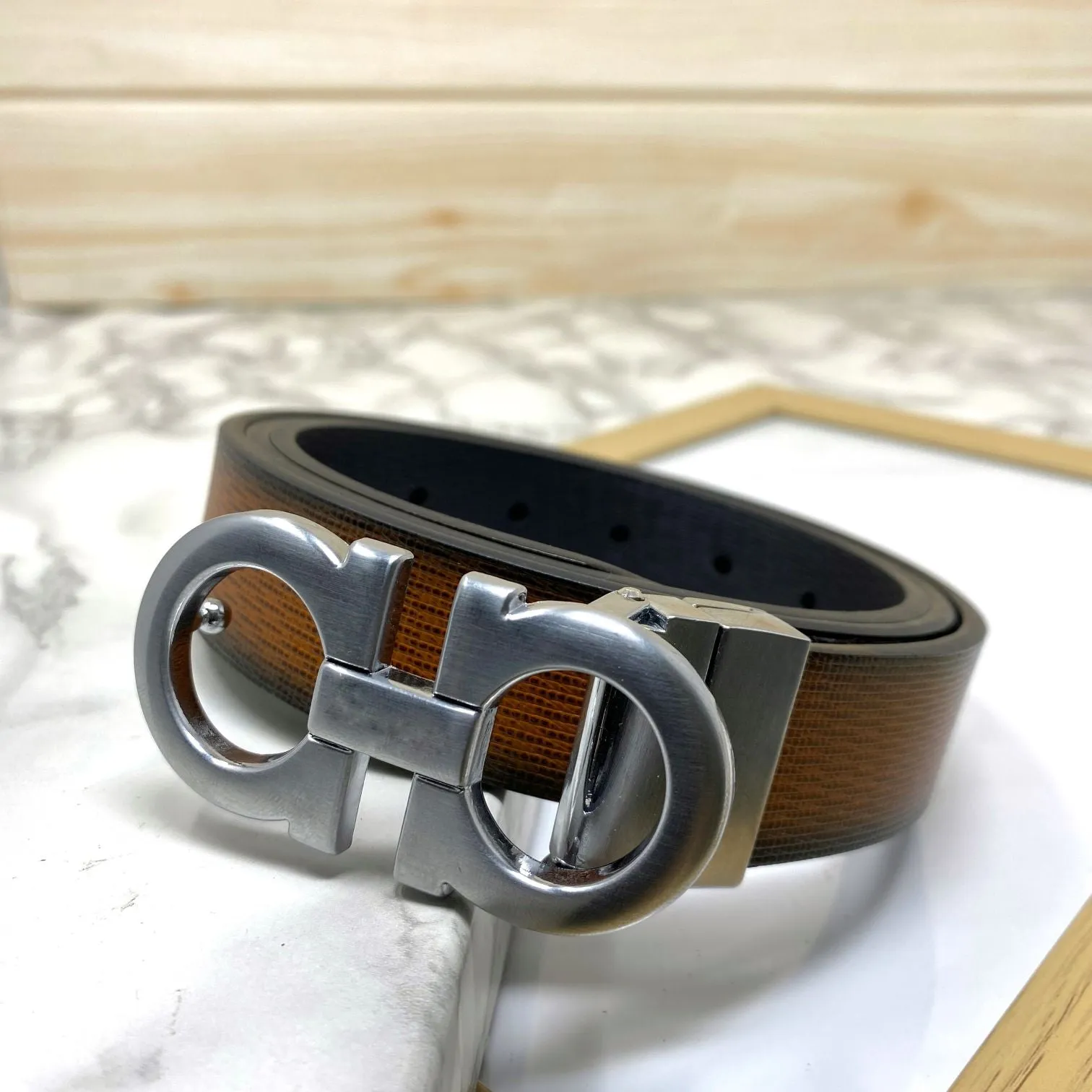 Trendy Small Design Reversible Strap Belt For Men-JonasParamount