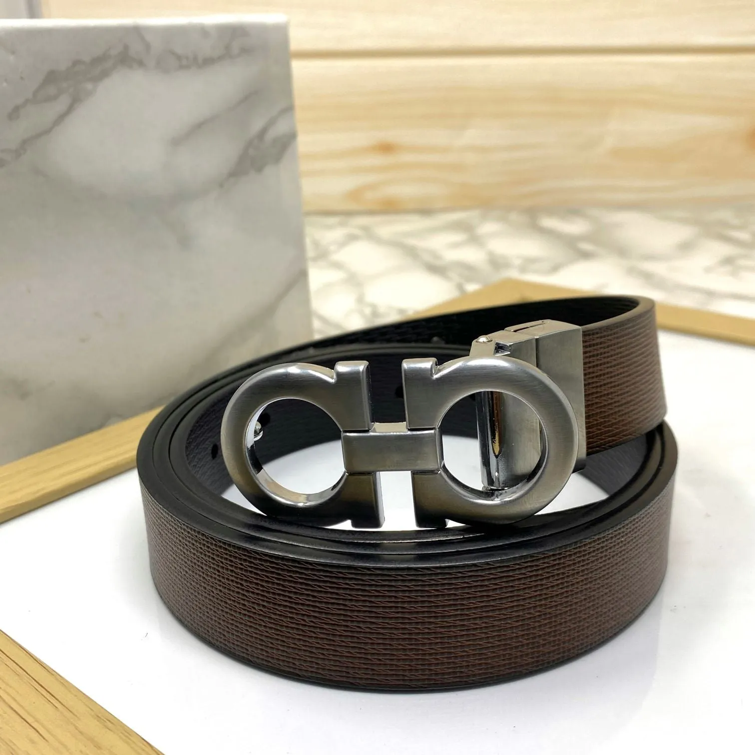 Trendy Small Design Reversible Strap Belt For Men-JonasParamount