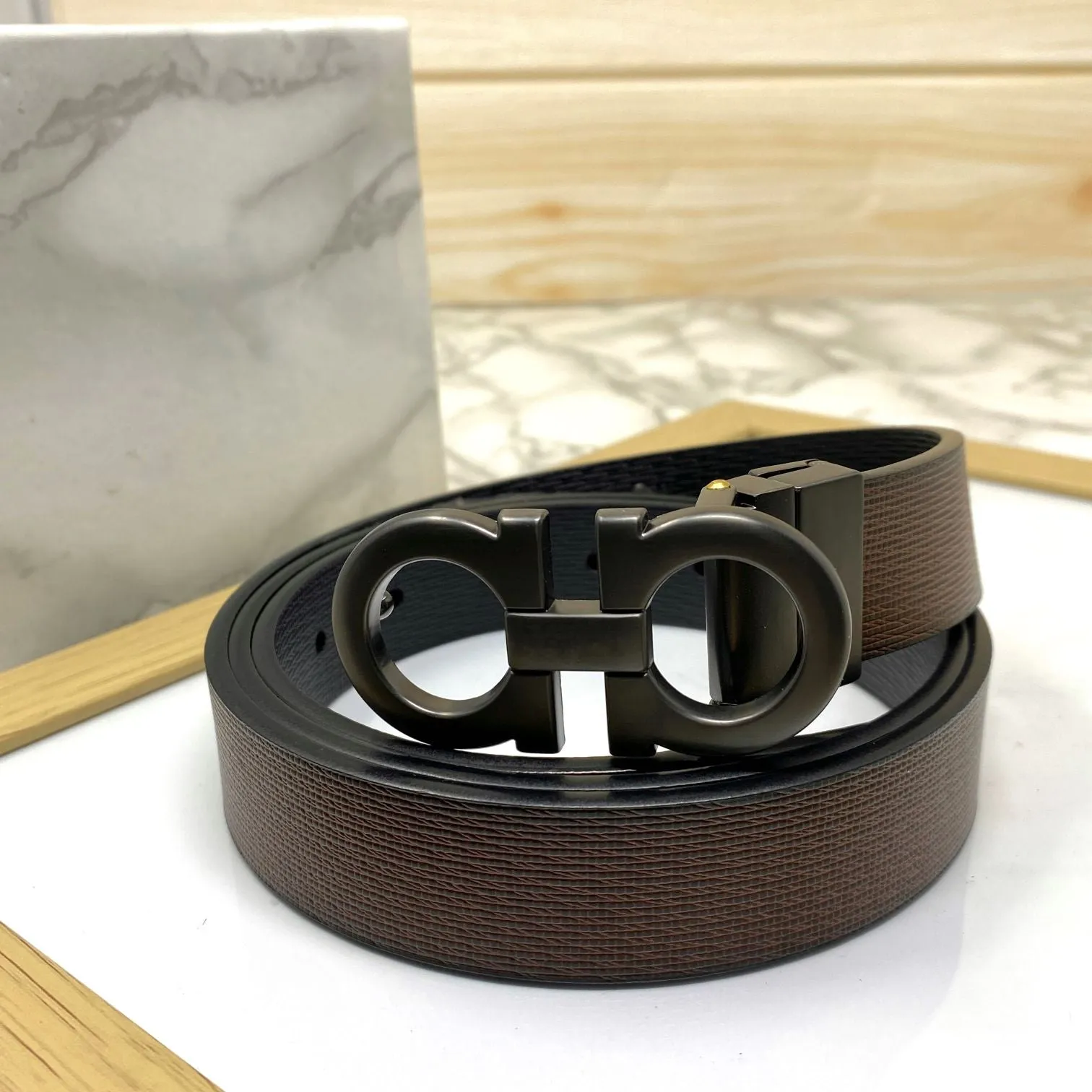 Trendy Small Design Reversible Strap Belt For Men-JonasParamount