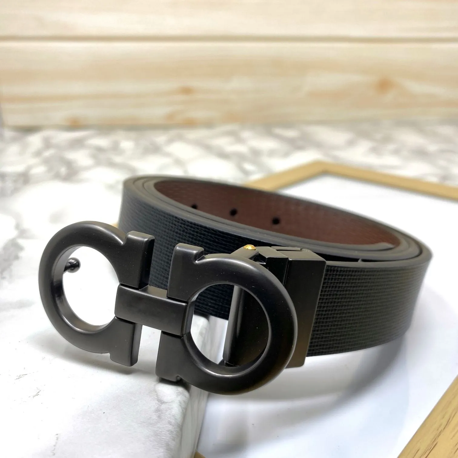 Trendy Small Design Reversible Strap Belt For Men-JonasParamount