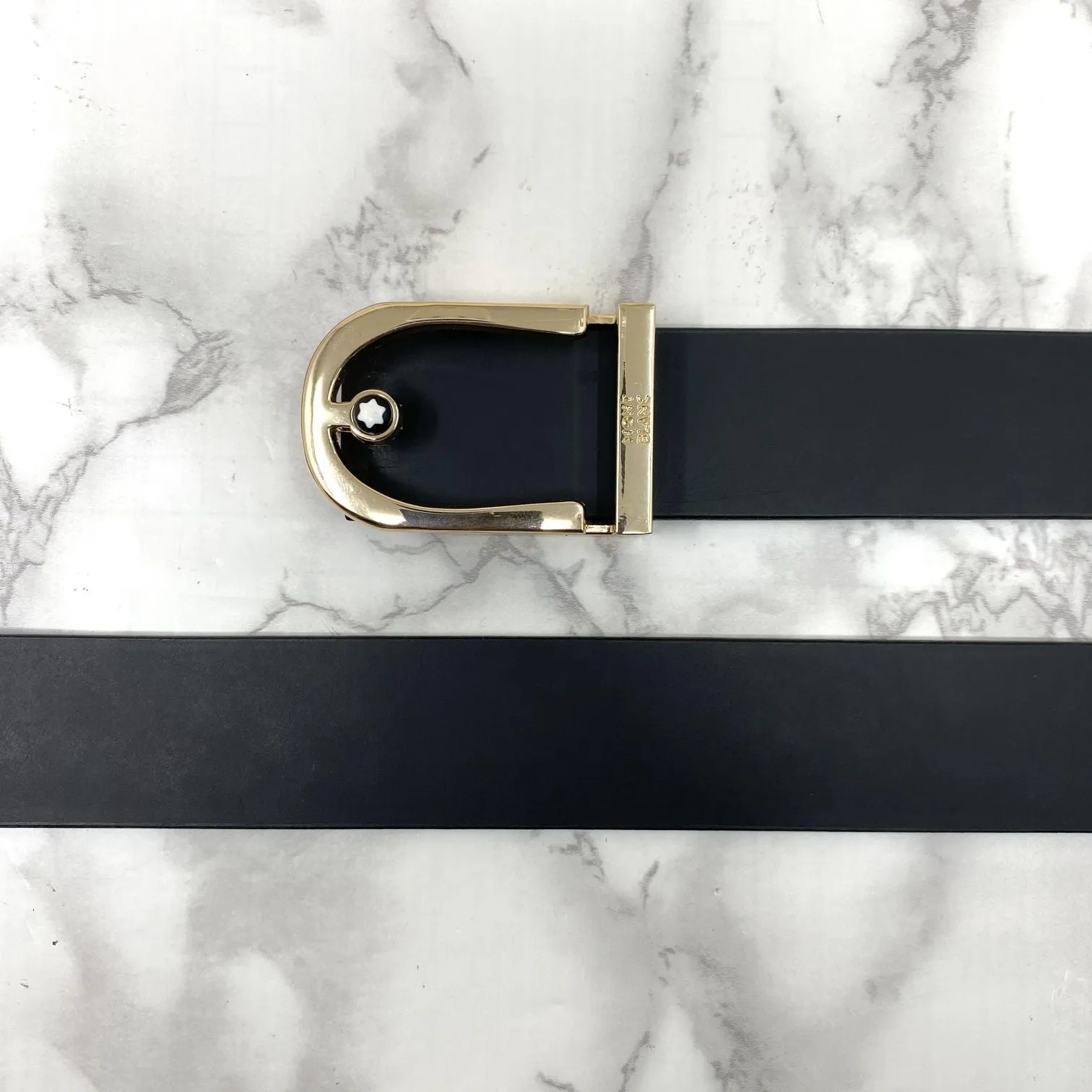 U-Shape Signature Formal Leather Strap Belt-JonasParamount