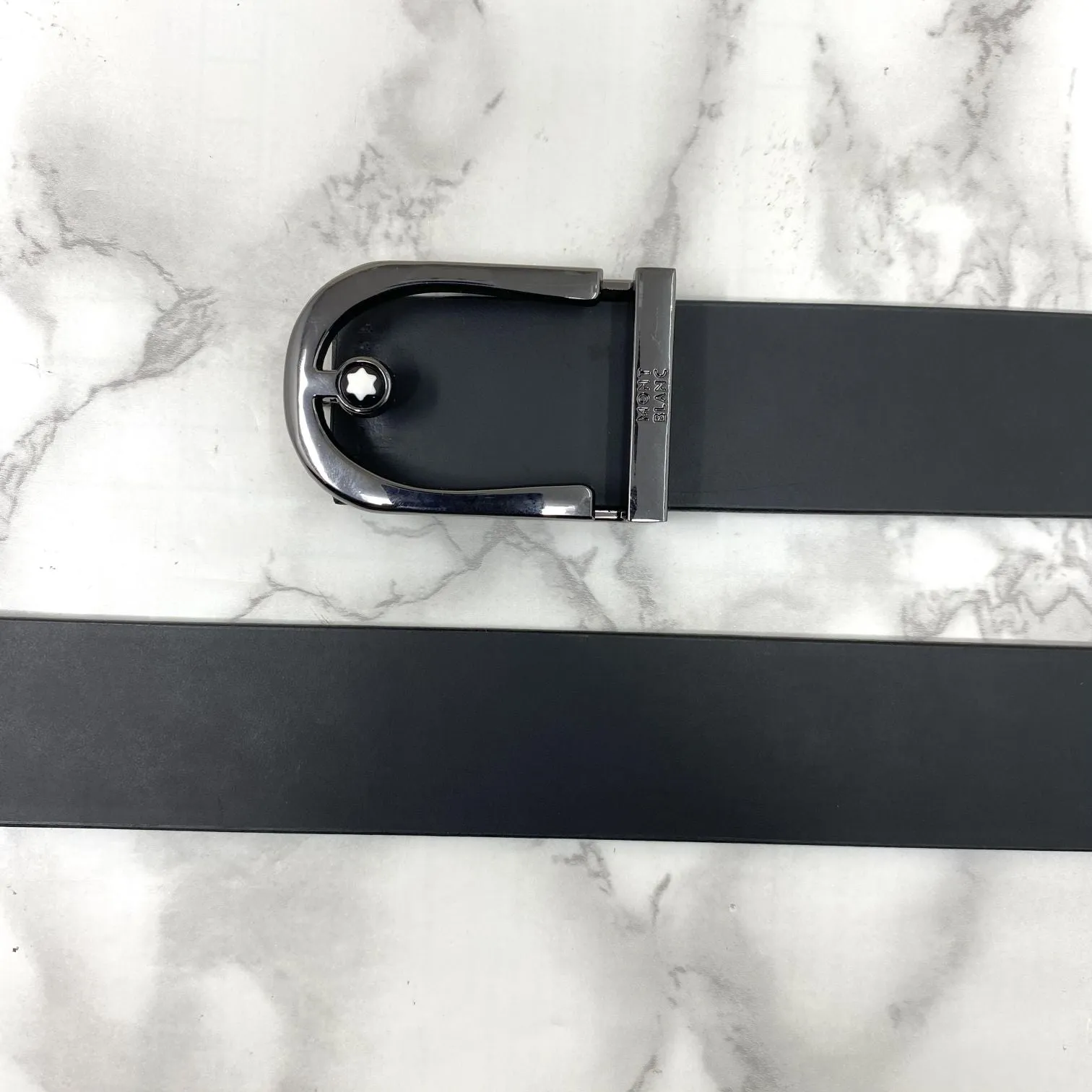 U-Shape Signature Formal Leather Strap Belt-JonasParamount