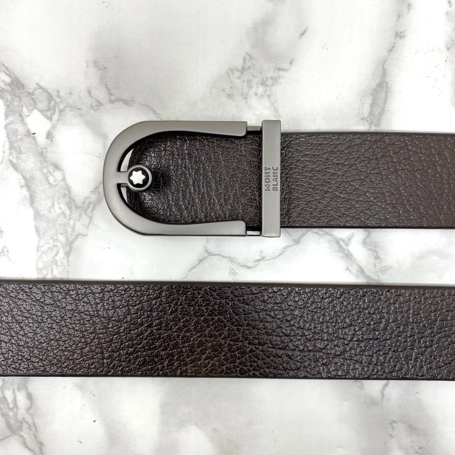 U-Shape Signature Formal Leather Strap Belt-JonasParamount