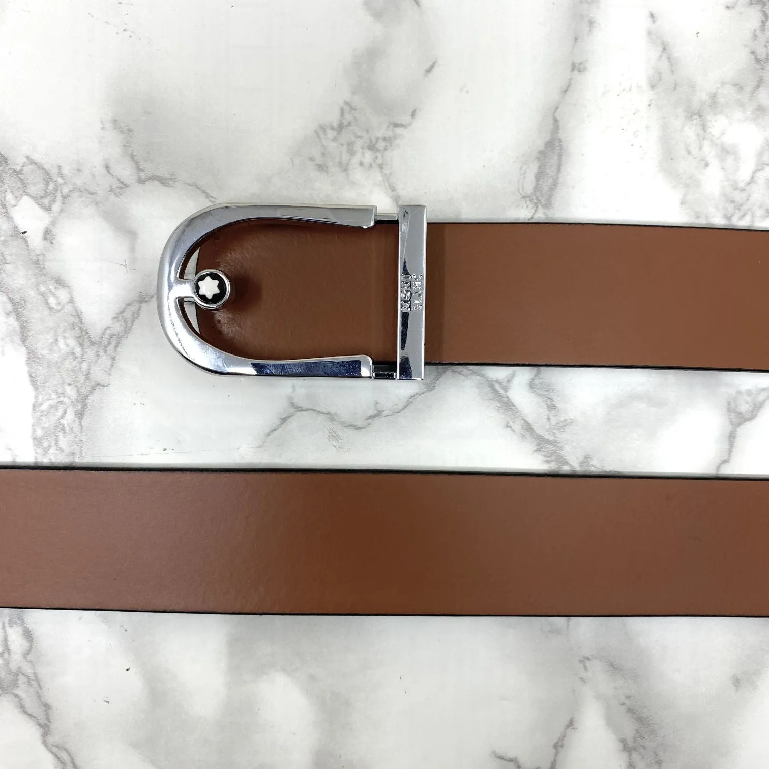 U-Shape Signature Formal Leather Strap Belt-JonasParamount