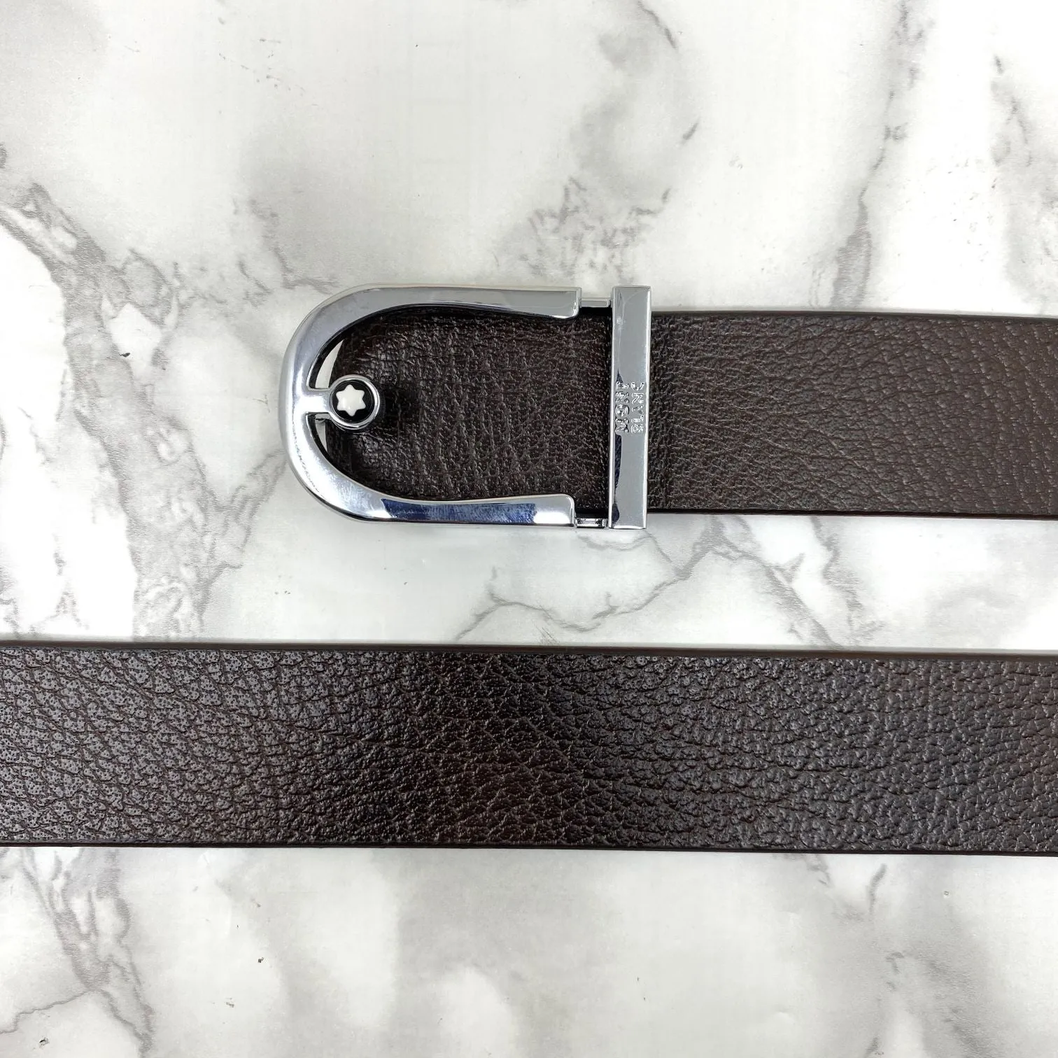 U-Shape Signature Formal Leather Strap Belt-JonasParamount