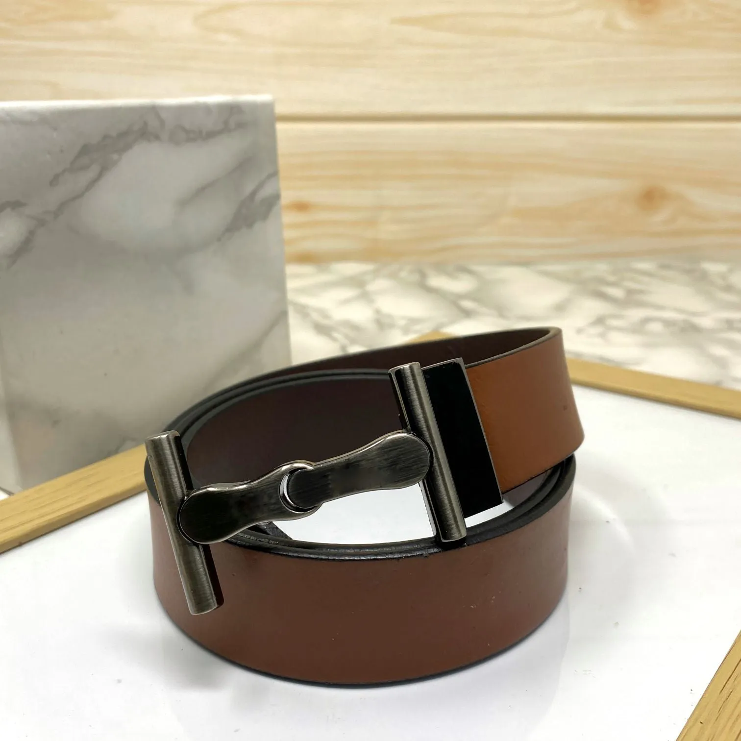 Vintage Design Leather Strap Belt-JonasParamount