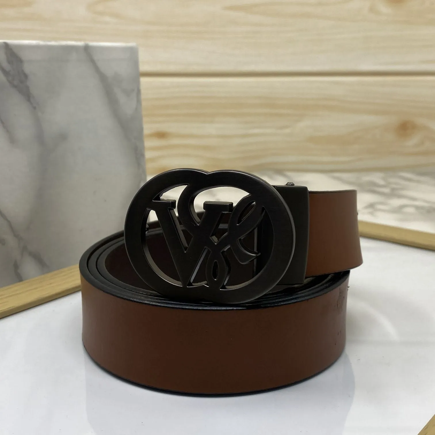 VSL Round Pin Buckle With Leather Strap-JonasParamount