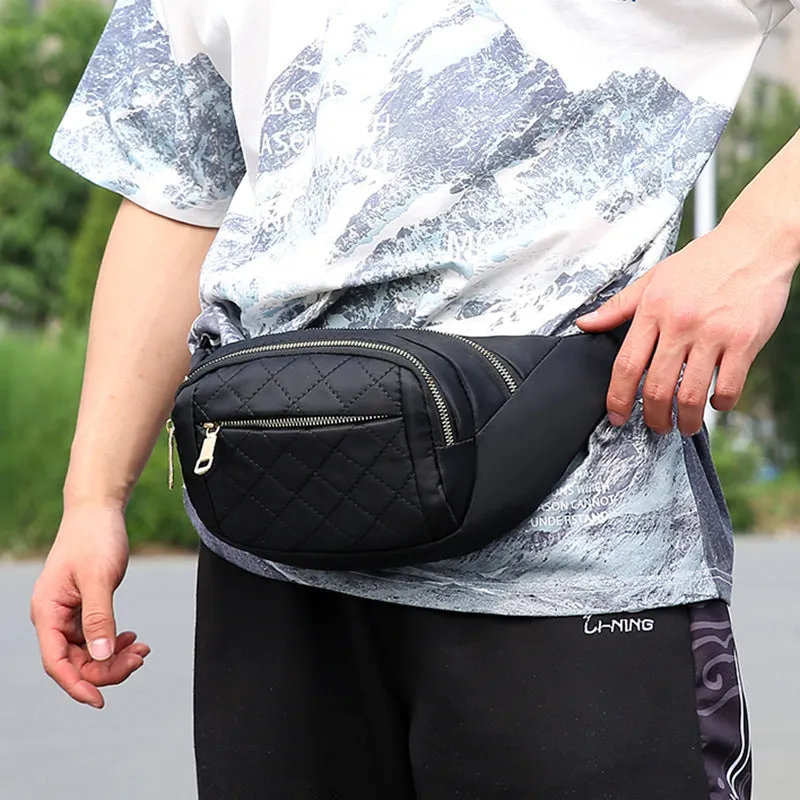 Waist Bag For Men, Sports And Leisure Crossbody Mobile Phone Bag, Lightweight Nylon Outdoor Chest Bag, Running Waist Bag