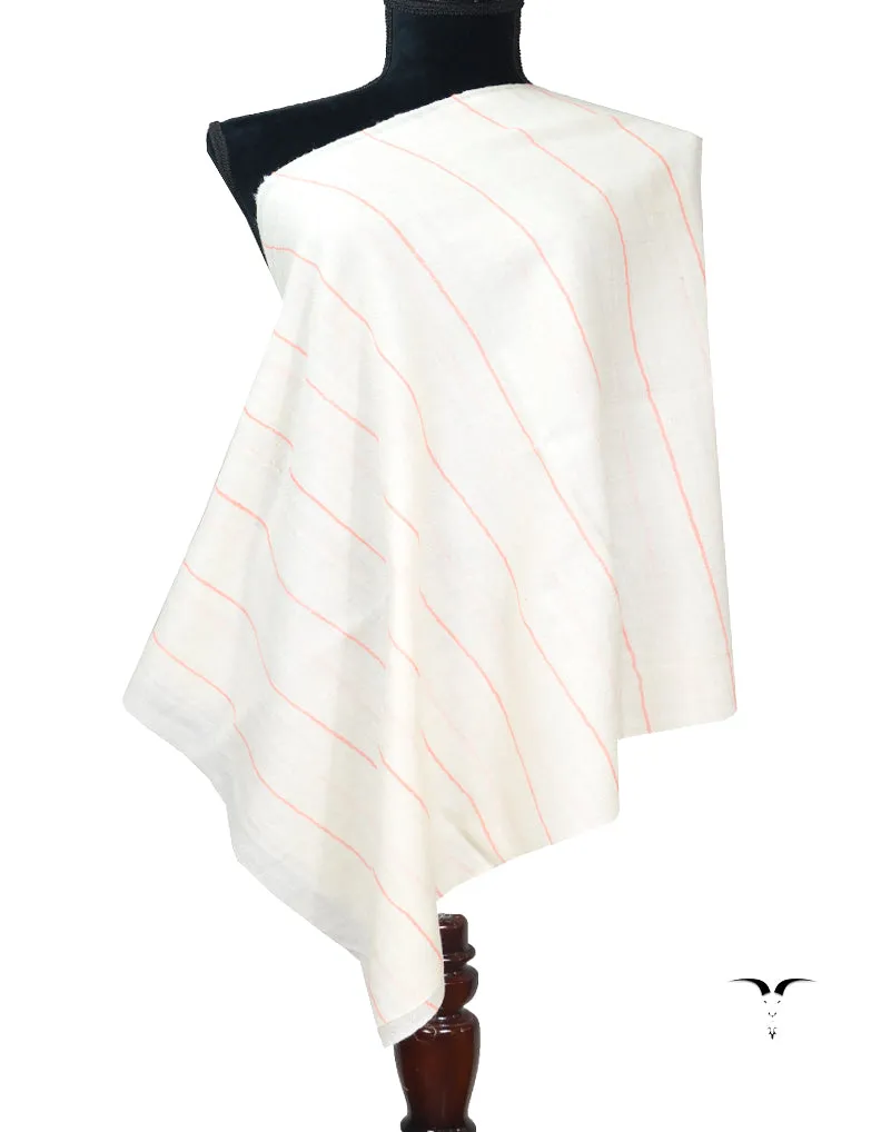 White striped pashmina stole 8035