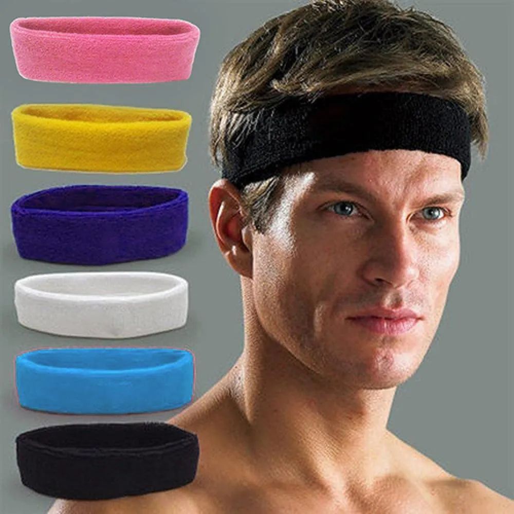 Yellow Chimes Head Band for Women Men Gym Headband for Men Sports Headband for Workout Hairband Elastic Exercise Headband for Women Sweatbands for Running, Gym, Yoga, Cycling, Tennis, Cricket and Other Sports - Unisex Wearability